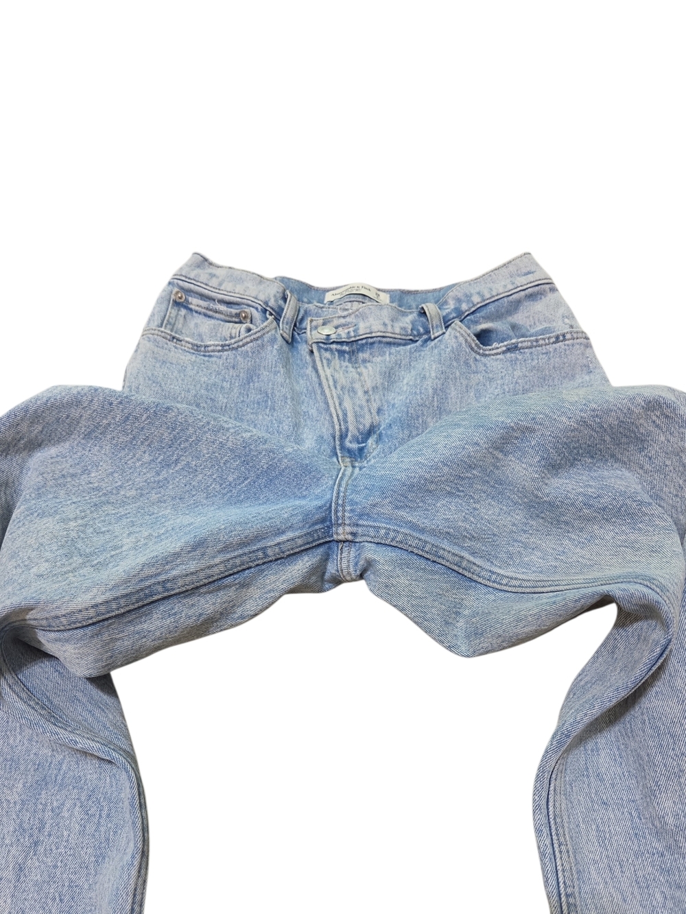 Abercrombie & Fitch Light Blue High-Rise Straight Jeans - Picture 4 of 10